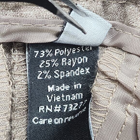 Vintage APT. 9 Pants Womens 12P PETITE Brown High Rise Straight Leg Trousers - Picture 6 of 12